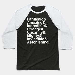 Marvelous Words (White Text) Baseball T-Shirt